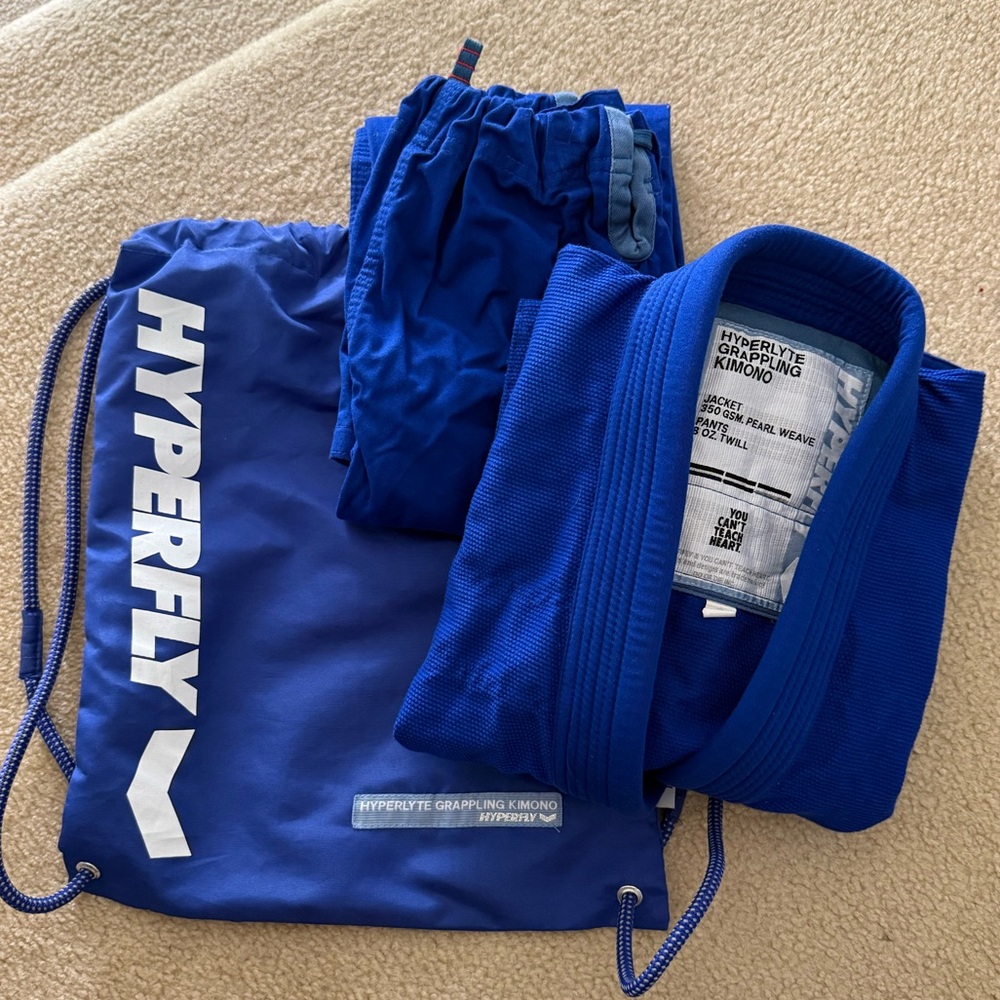 Hyperfly Hyperlyte Grappling Gi Kimono BJJ Set Blue